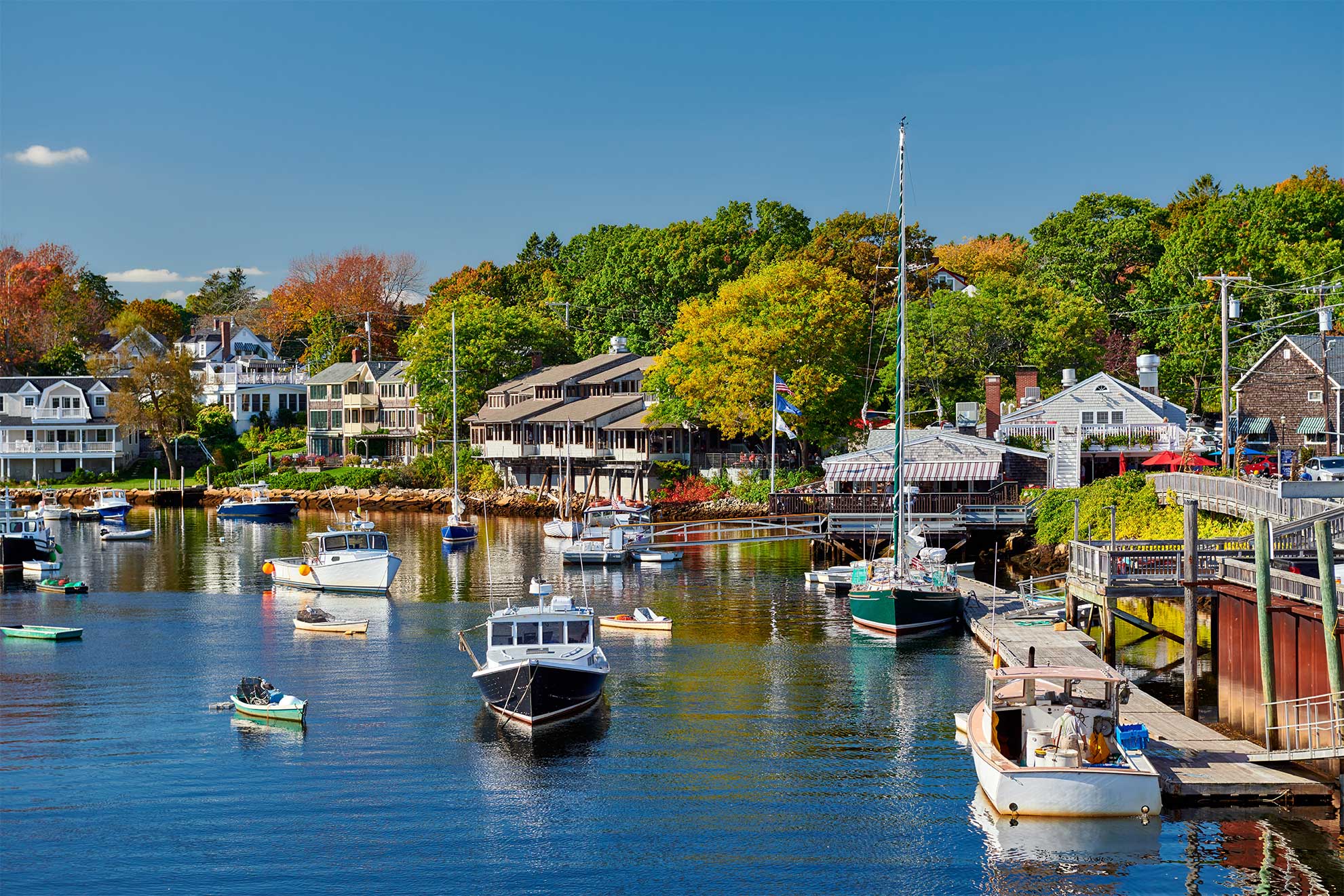 Perkins Cove Boats in Early Fall